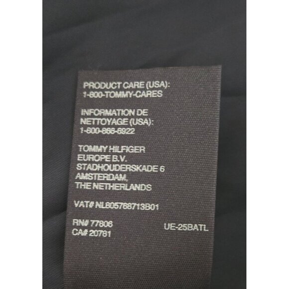 Tommy Hilfiger Women's Navy Blue Utility Zip Snap Coated Rain Jacket size XL - Picture 8 of 9